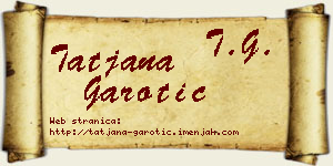 Tatjana Garotić vizit kartica